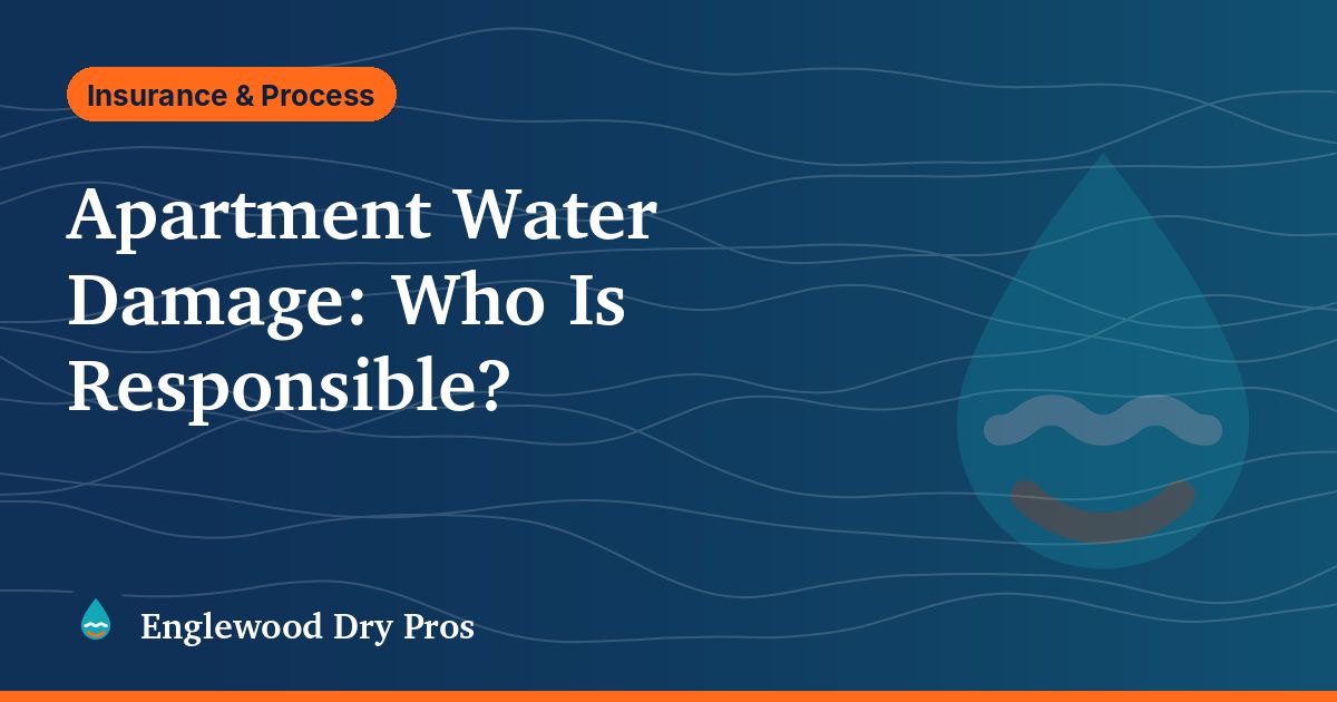 Illustrated guide cover: apartment water damage, who is responsible